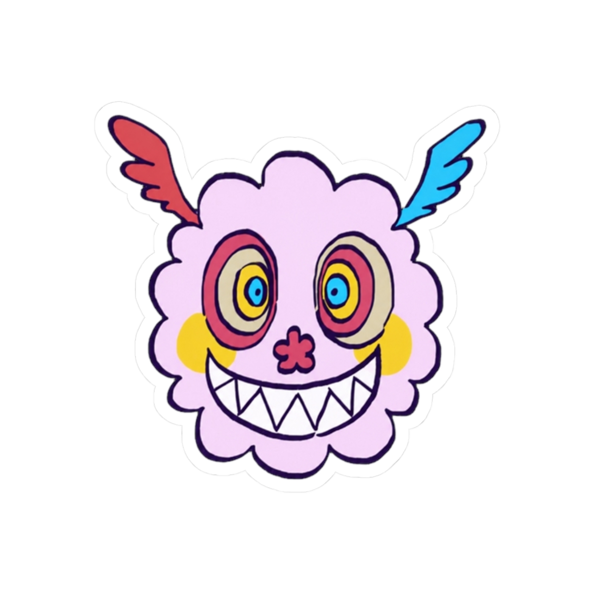 pink pastel witch charlotte head / madoka magica Sticker | Puella Magi Madoka Magica - alternate angle 3, merchandise