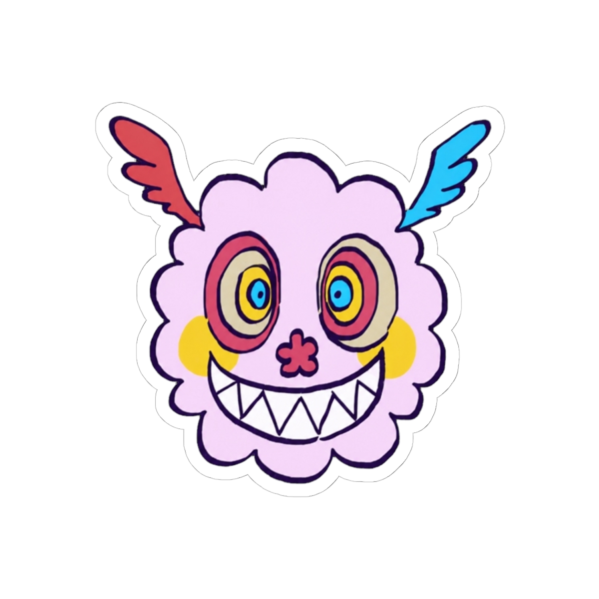 pink pastel witch charlotte head / madoka magica Sticker | Puella Magi Madoka Magica - alternate angle 1, merchandise