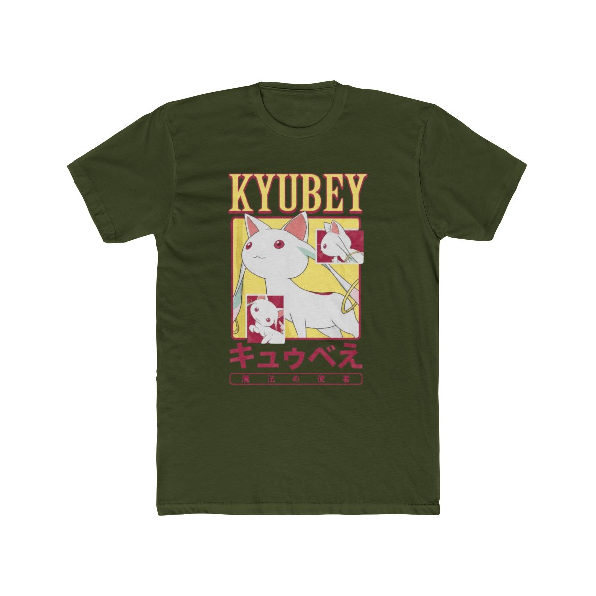 Madoka Magica Kyubey Collage Magic Creature Anime T Shirt | Puella Magi Madoka Magica - alternate angle 5, merchandise