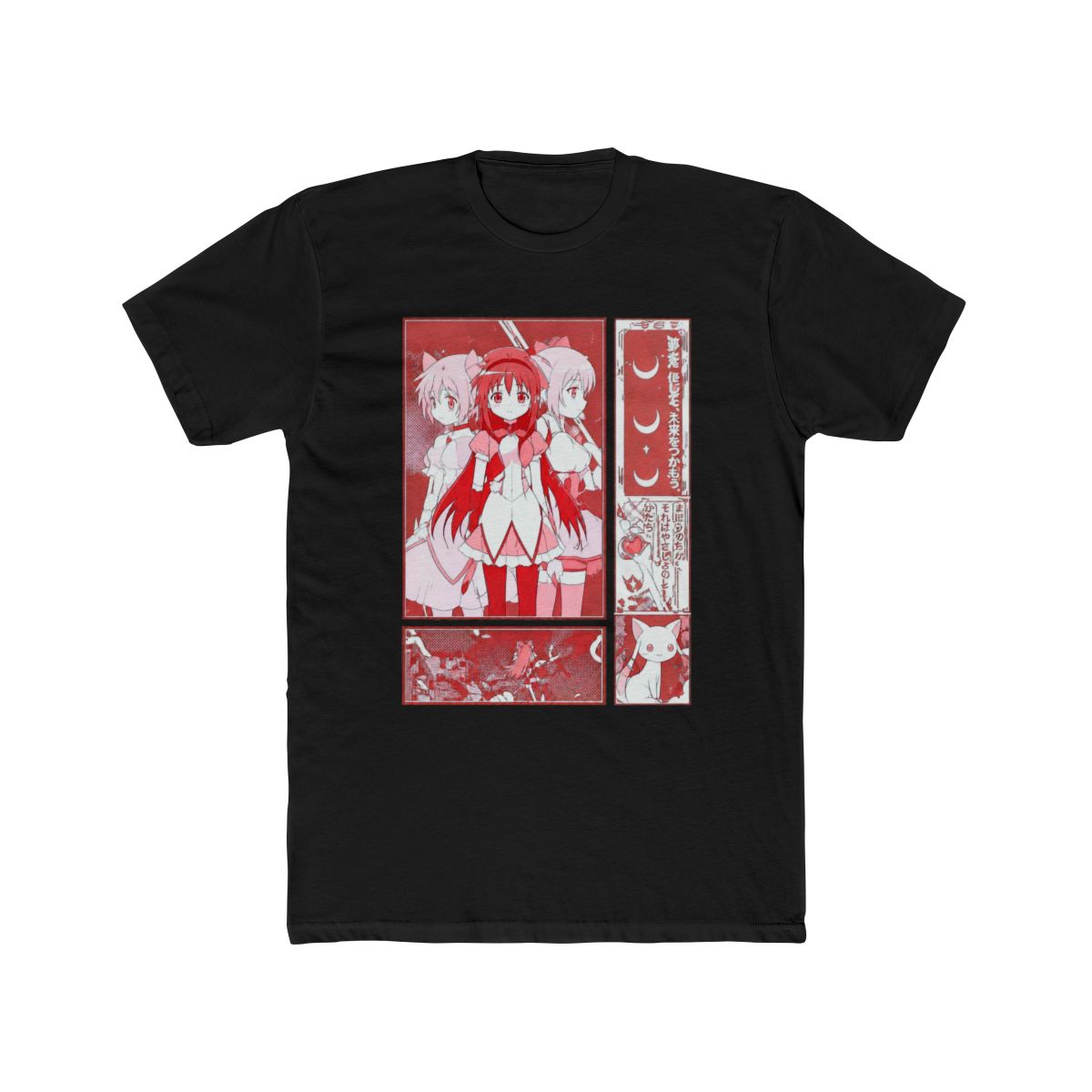 Puella Magi Madoka Magica Pink Panel T Shirt - alternate angle 3, merchandise