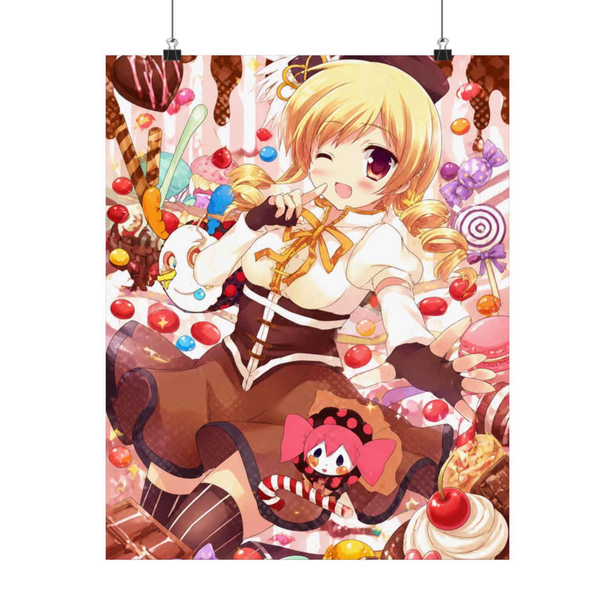 Puella Magi Madoka Magica Wall Scroll Poster Fabric Painting For Anime Tomoe Mami 045 S - alternate angle 2, merchandise